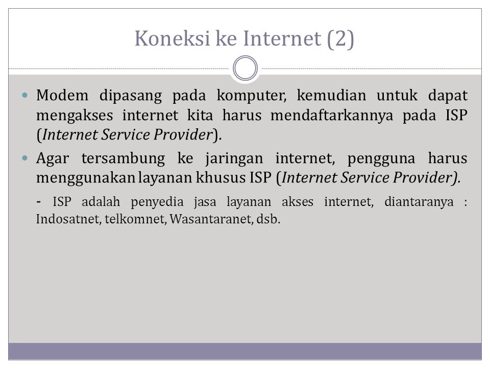 Koneksi ke Internet (2)