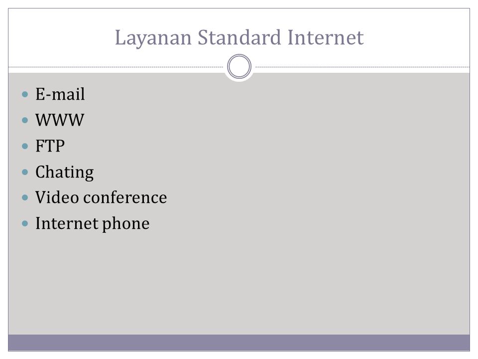 Layanan Standard Internet