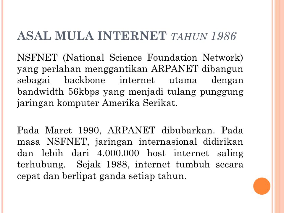 ASAL MULA INTERNET tahun 1986