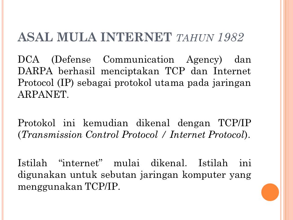ASAL MULA INTERNET tahun 1982