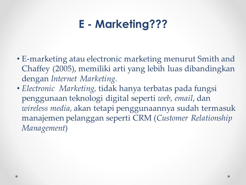 E - Marketing