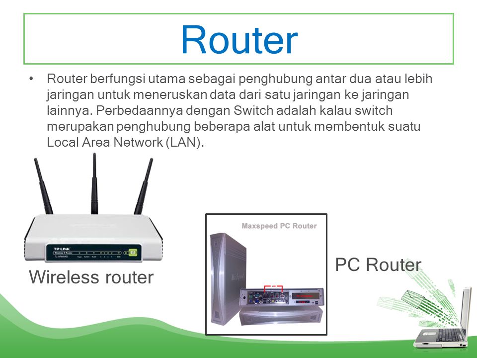 Router PC Router Wireless router