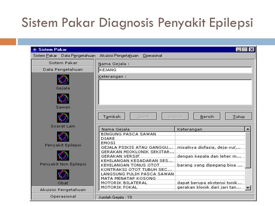 Sistem Pakar Diagnosis Penyakit Epilepsi