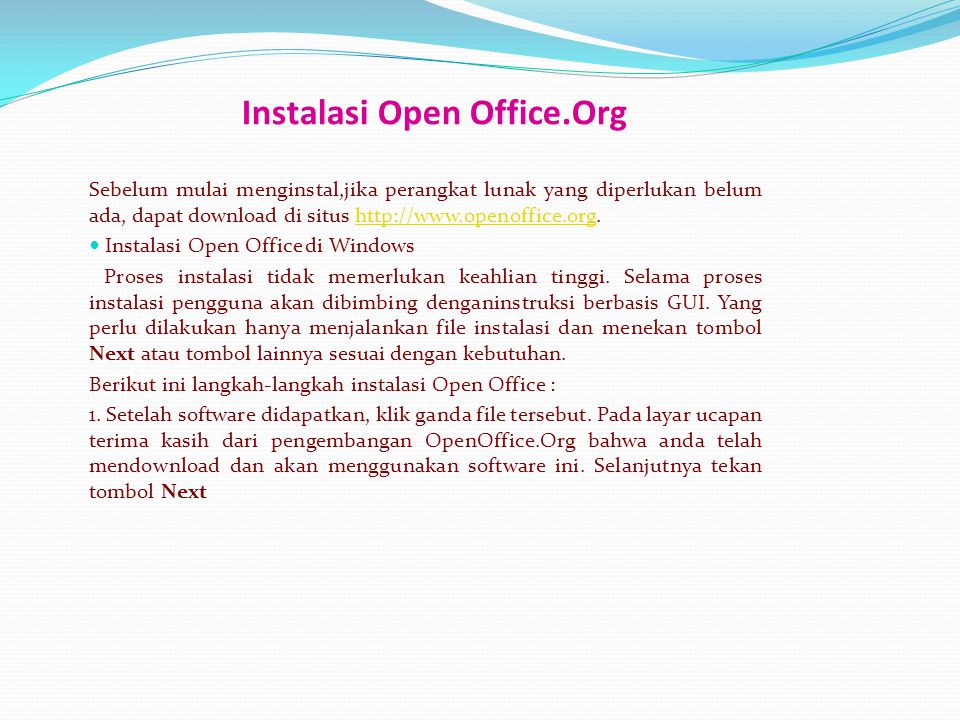Instalasi Open Office.Org