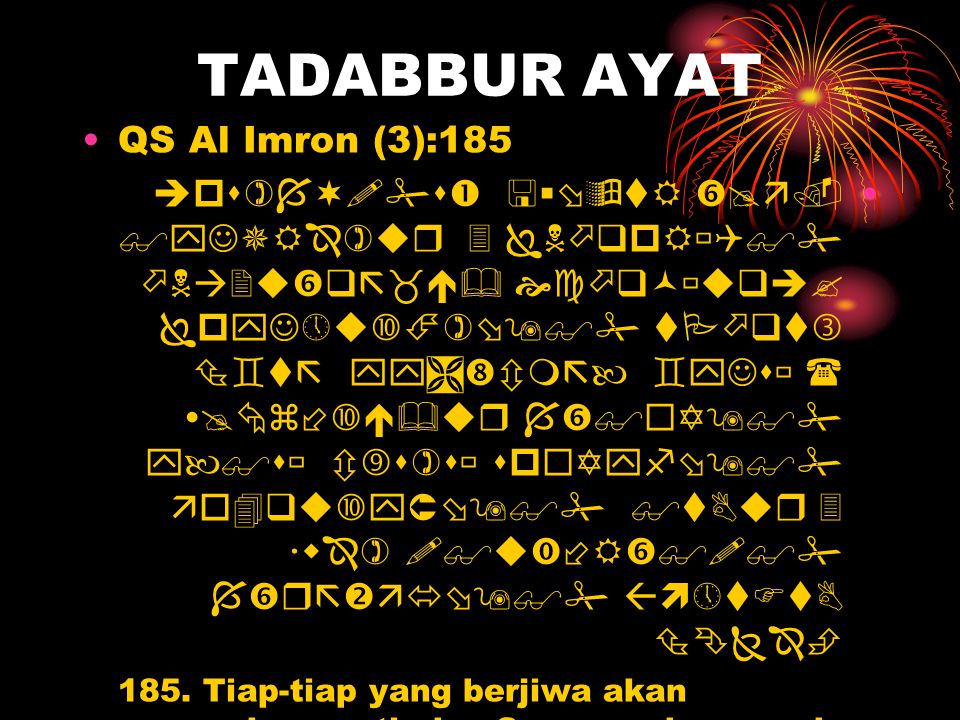 TADABBUR AYAT QS Al Imron (3):185