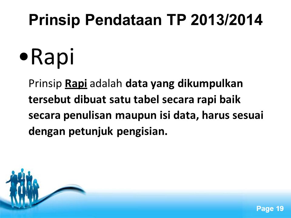 Rapi Prinsip Pendataan TP 2013/2014
