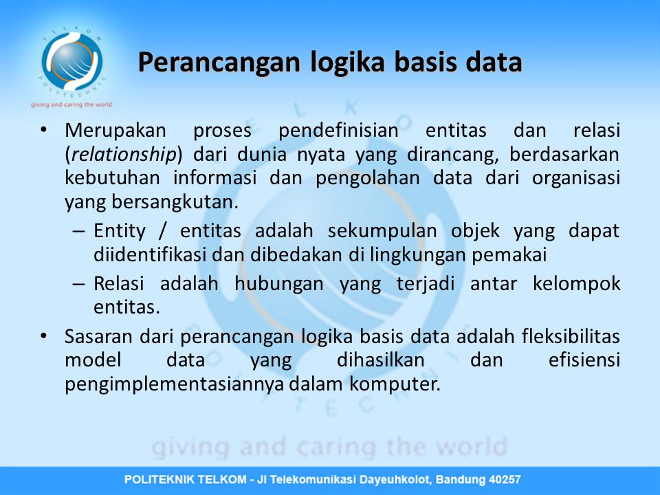 Perancangan logika basis data