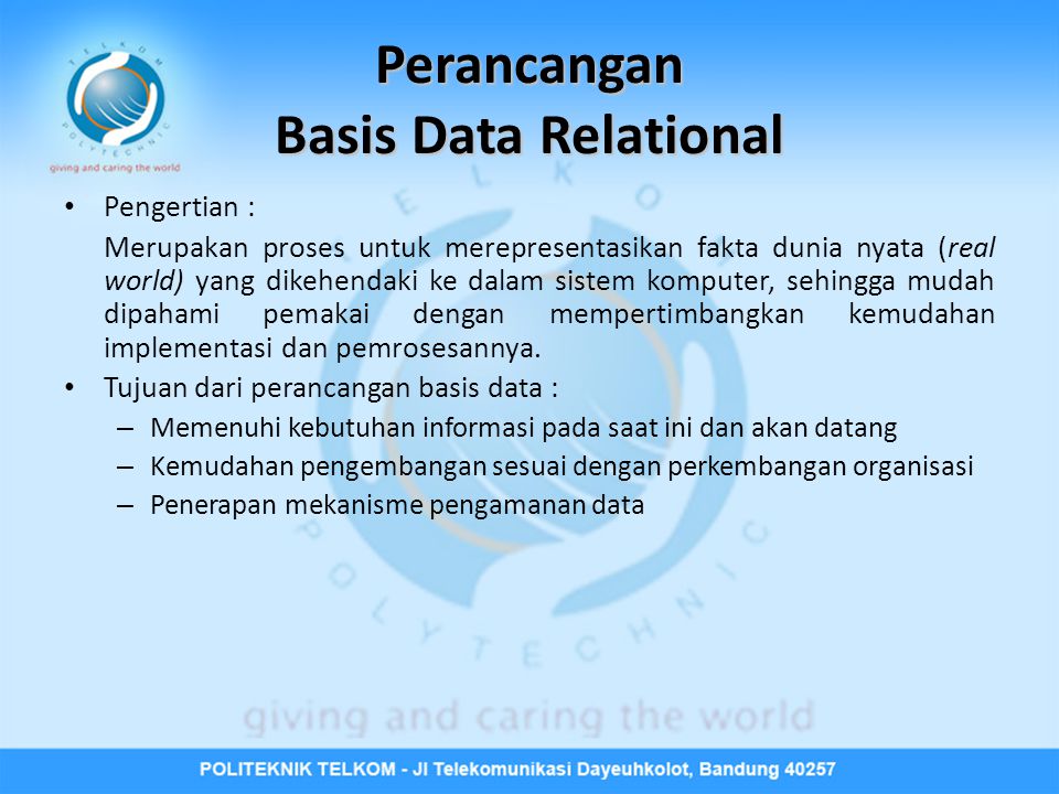 Perancangan Basis Data Relational