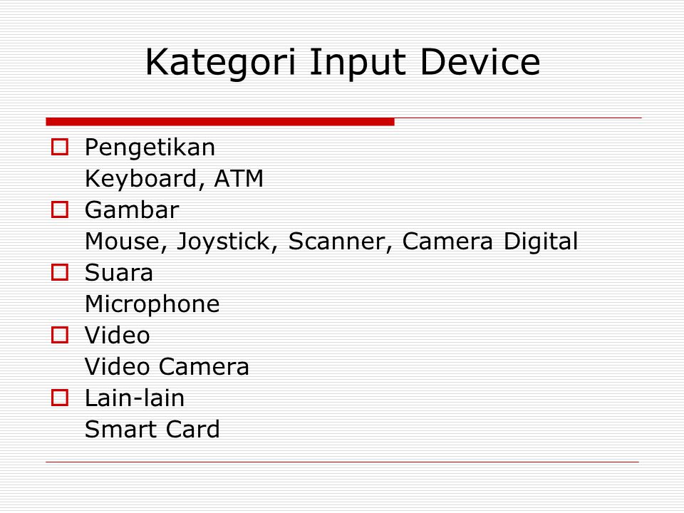 Kategori Input Device Pengetikan Keyboard, ATM Gambar