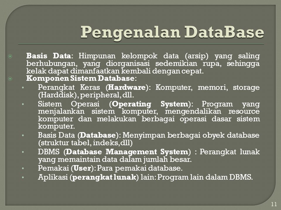 Pengenalan DataBase