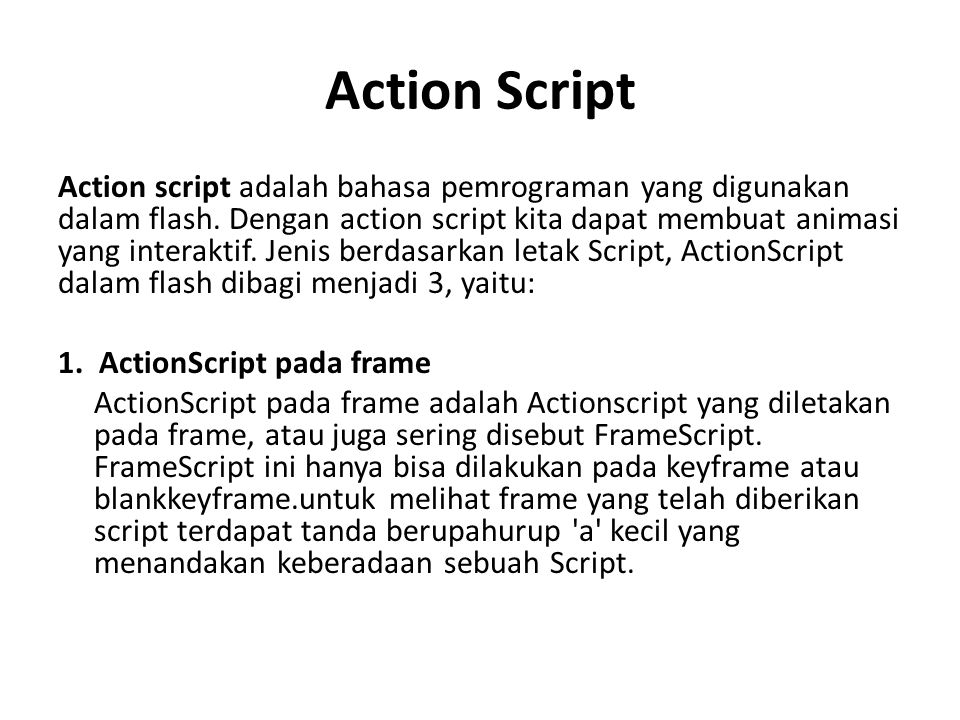 Active scripting