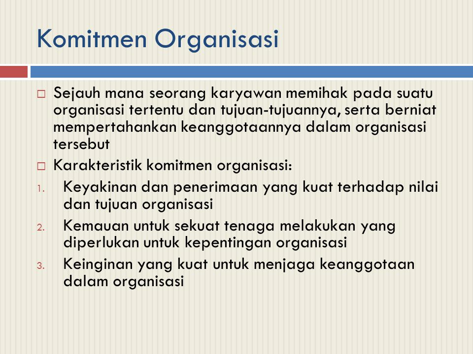 Komitmen Organisasi