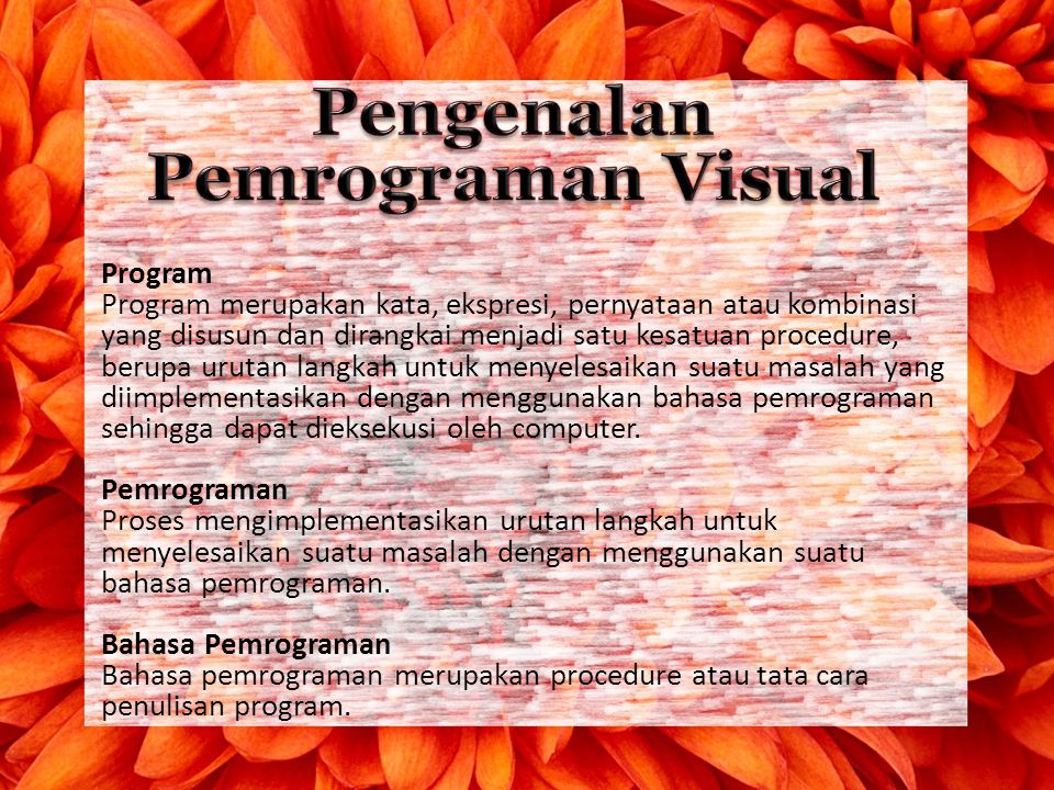 Pengenalan Pemrograman Visual