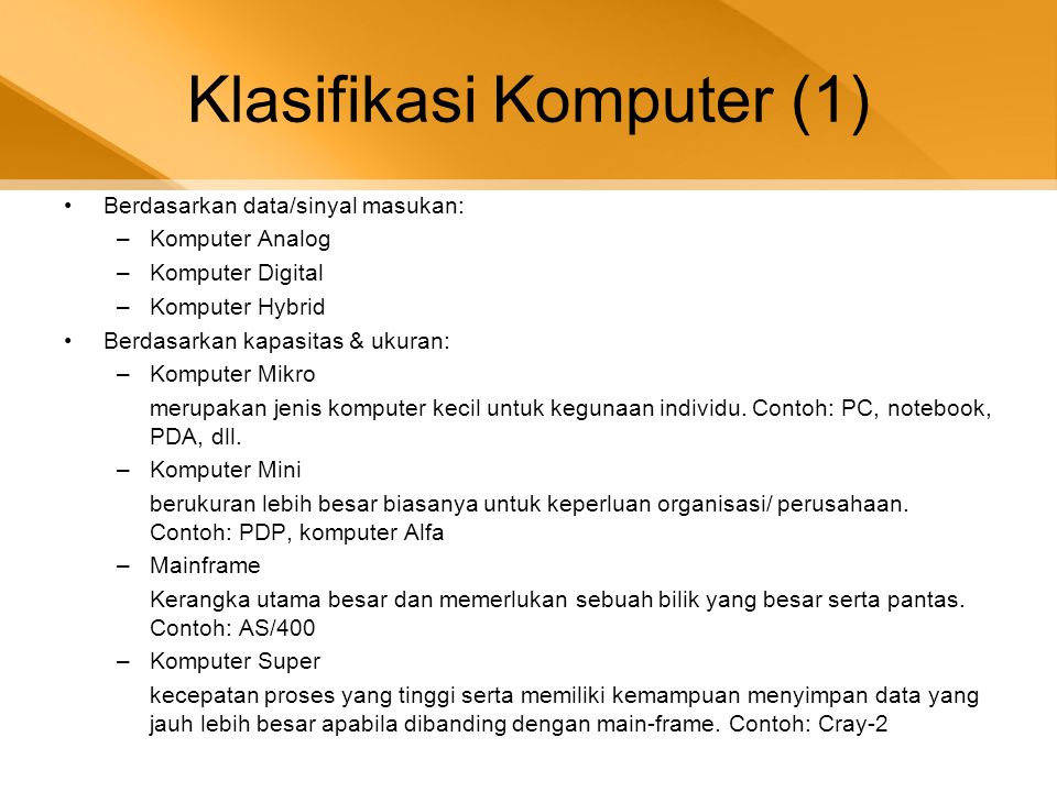 Klasifikasi Komputer (1)