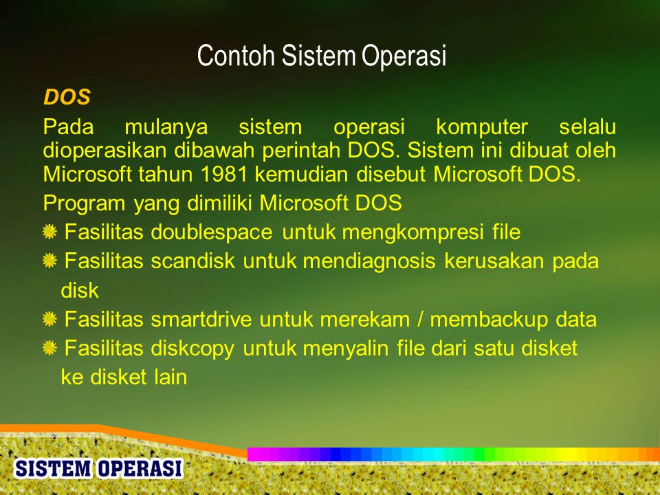 Contoh Sistem Operasi DOS