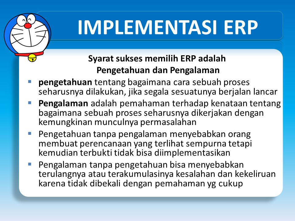 Syarat sukses memilih ERP adalah