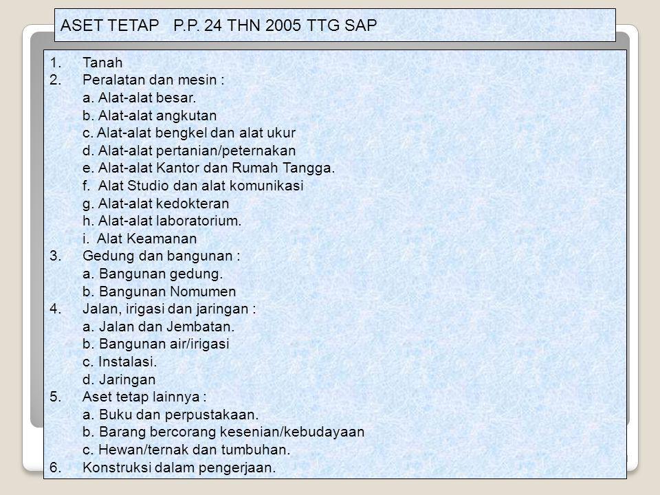 ASET TETAP P.P. 24 THN 2005 TTG SAP