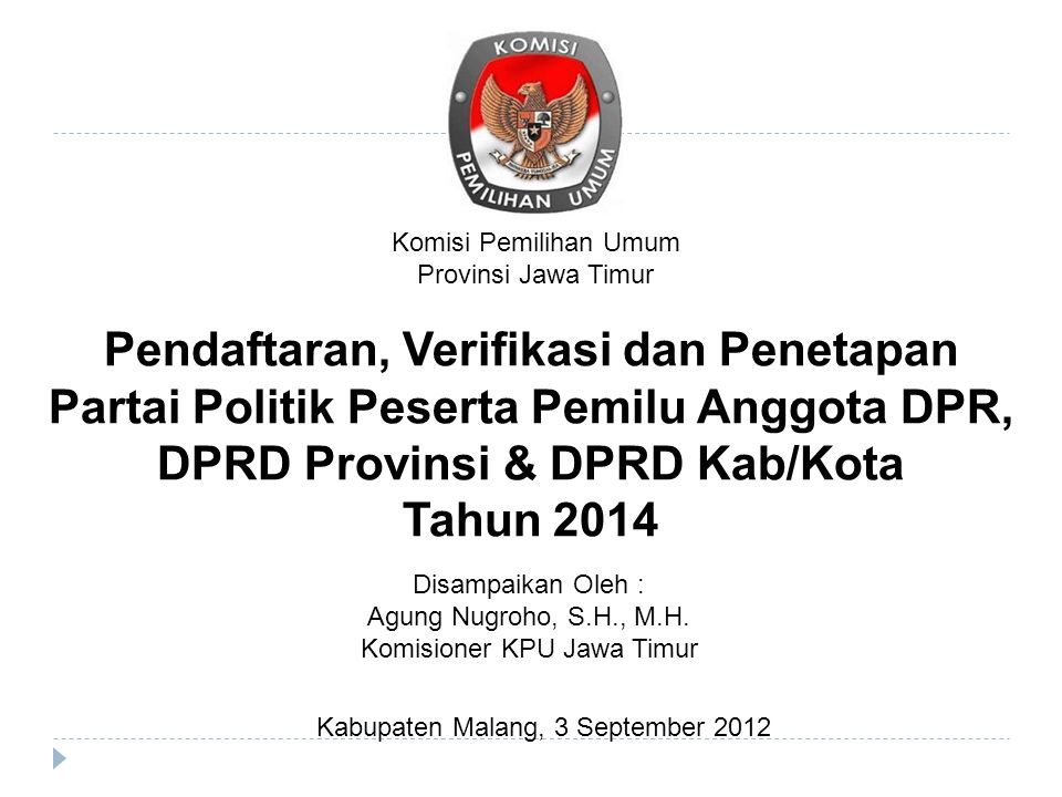 Komisi Pemilihan Umum Provinsi Jawa Timur.