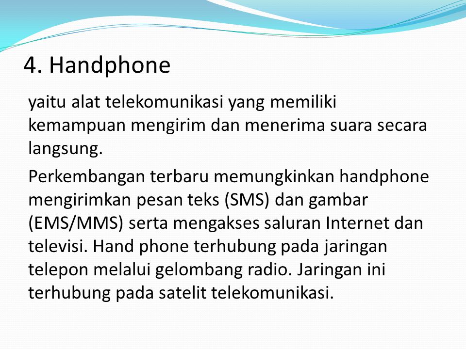 4. Handphone