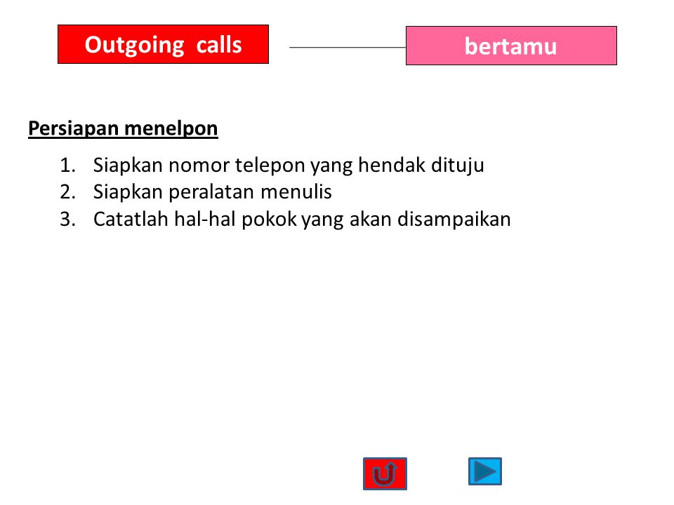 Outgoing calls bertamu