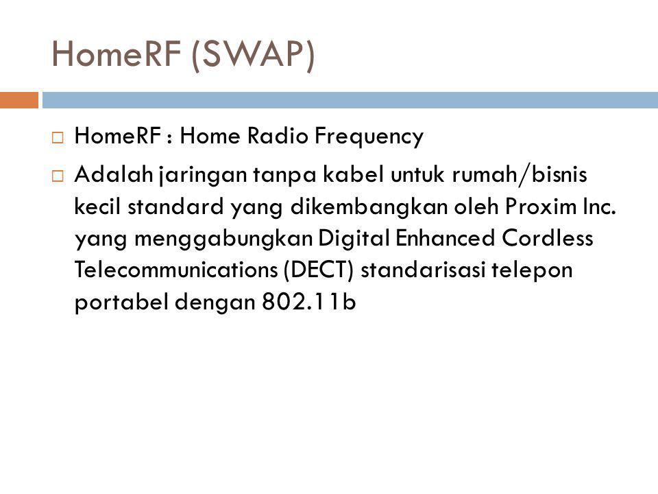 HomeRF (SWAP) HomeRF : Home Radio Frequency