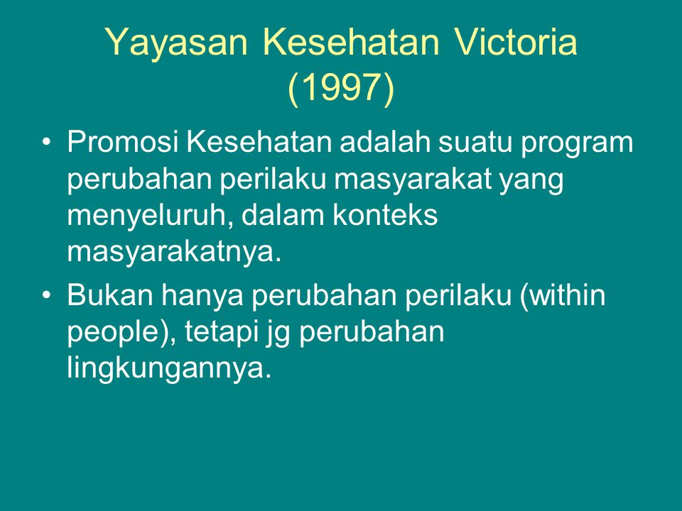 Yayasan Kesehatan Victoria (1997)