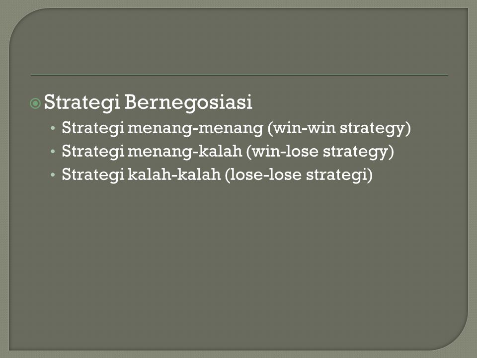 Strategi Bernegosiasi