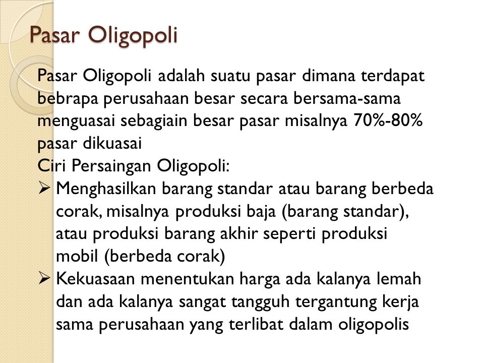 Pasar Oligopoli