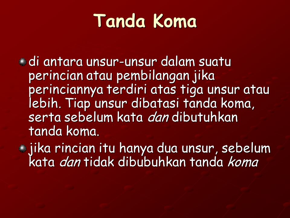 Tanda Koma