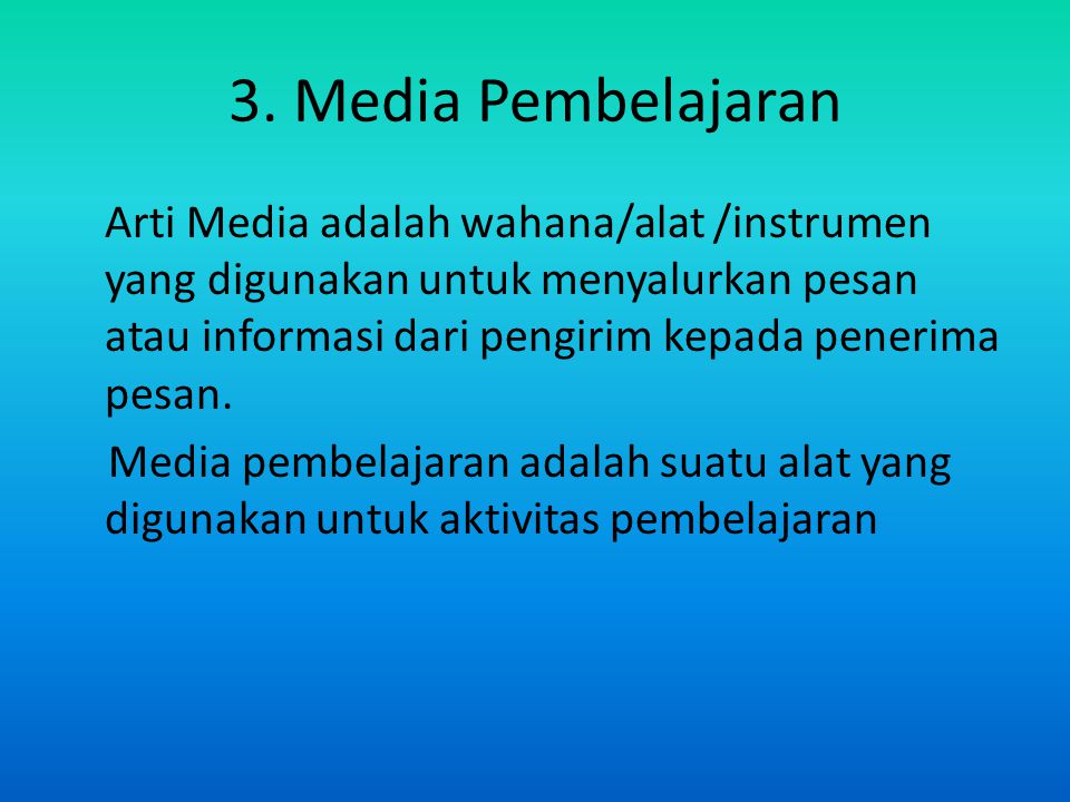 3. Media Pembelajaran