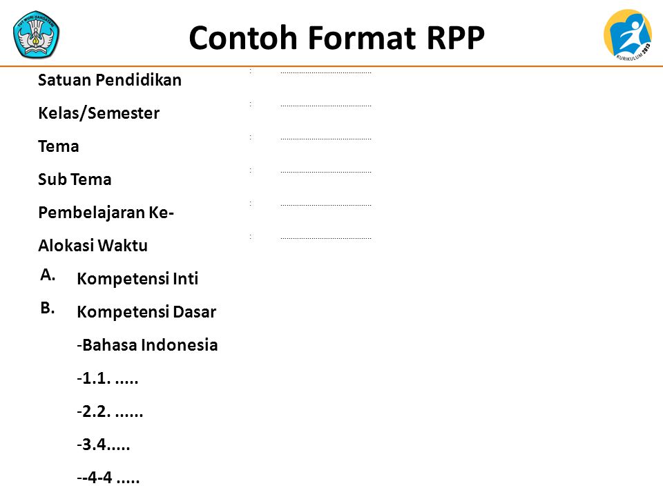 Contoh Format RPP Satuan Pendidikan Kelas/Semester Tema Sub Tema