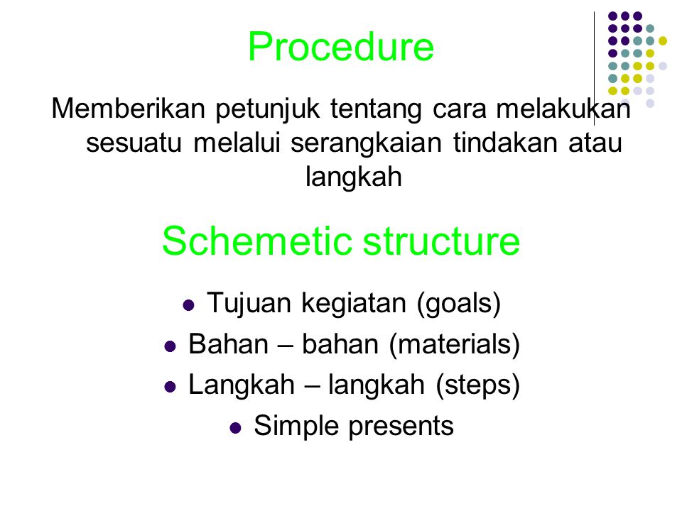 Procedure Schemetic structure