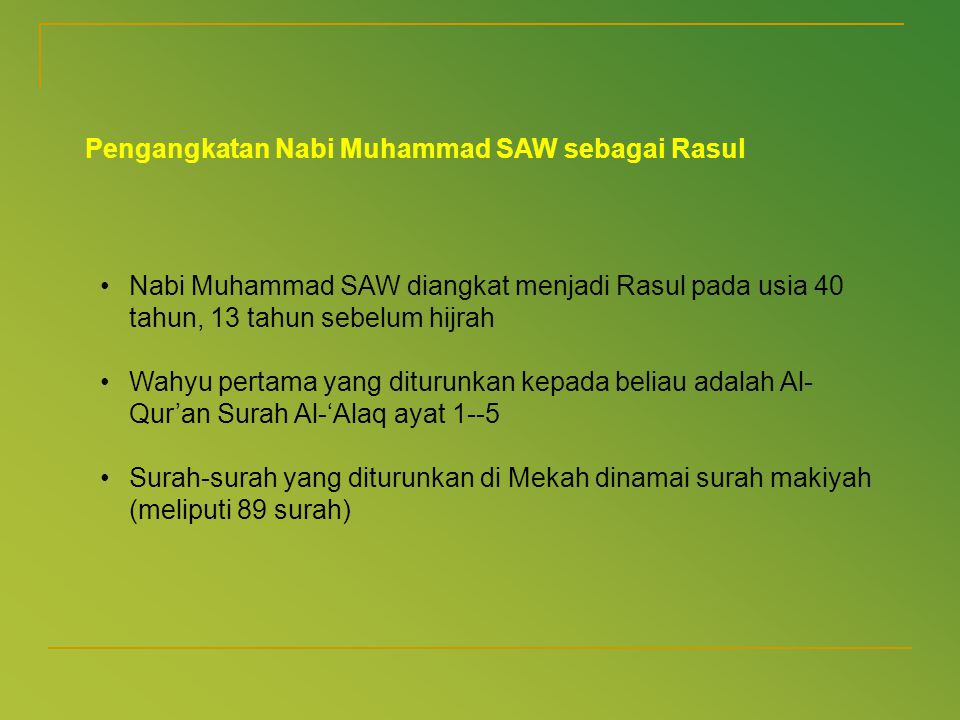 Pengangkatan Nabi Muhammad SAW sebagai Rasul