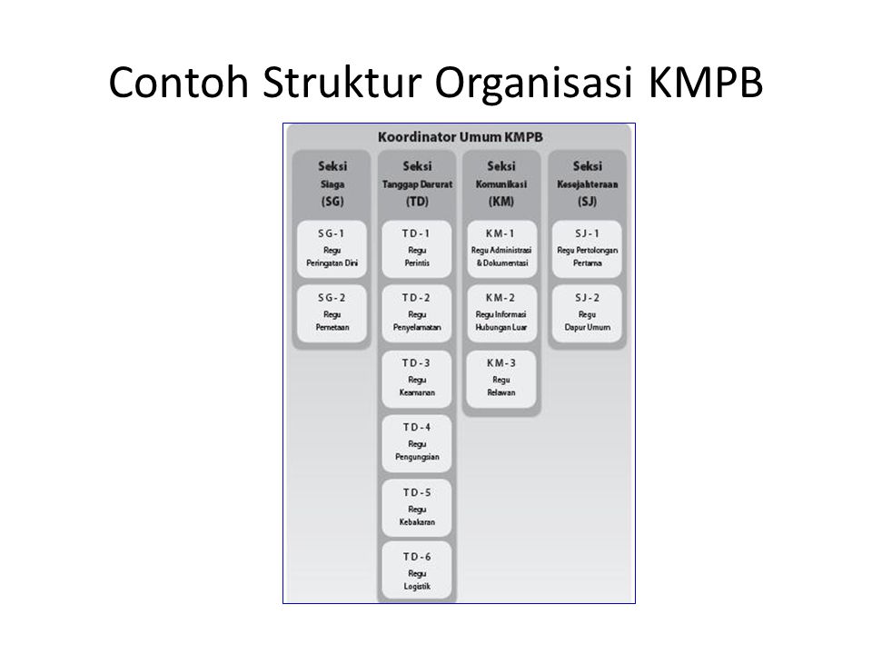Contoh Struktur Organisasi KMPB