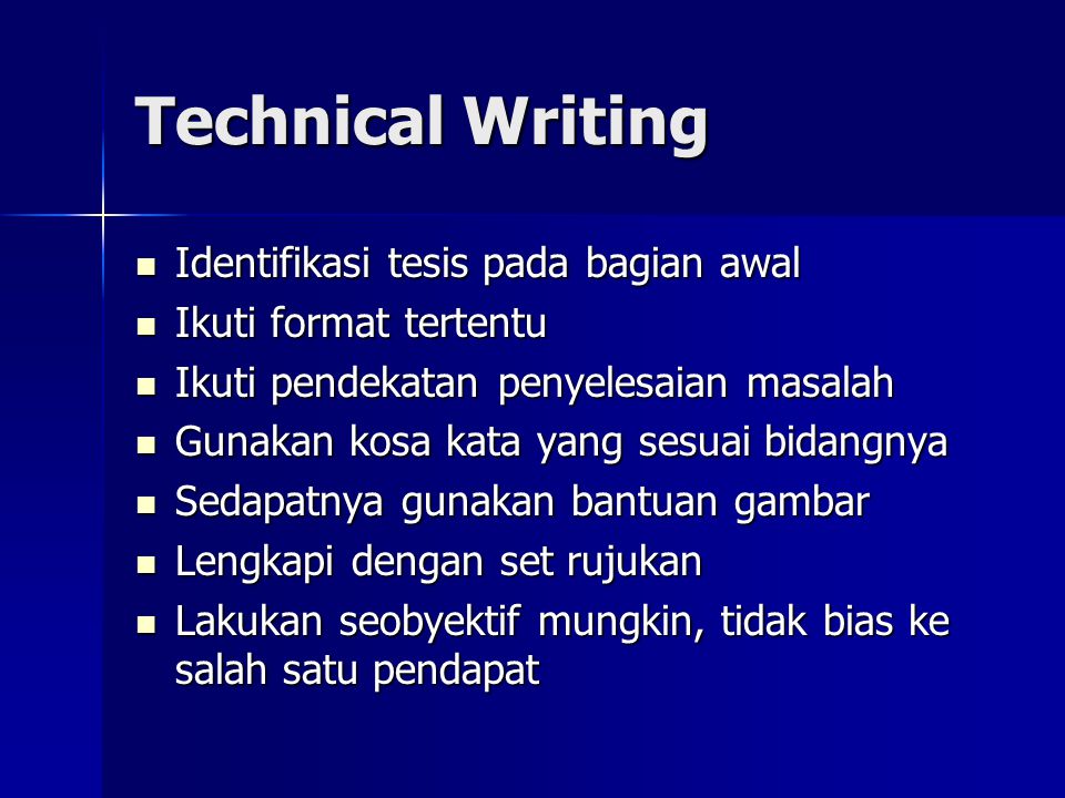 Technical Writing Identifikasi tesis pada bagian awal