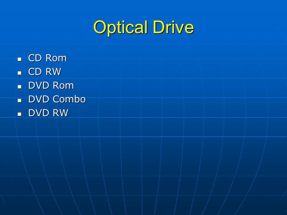 Optical Drive CD Rom CD RW DVD Rom DVD Combo DVD RW