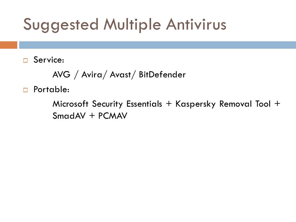 Suggested Multiple Antivirus