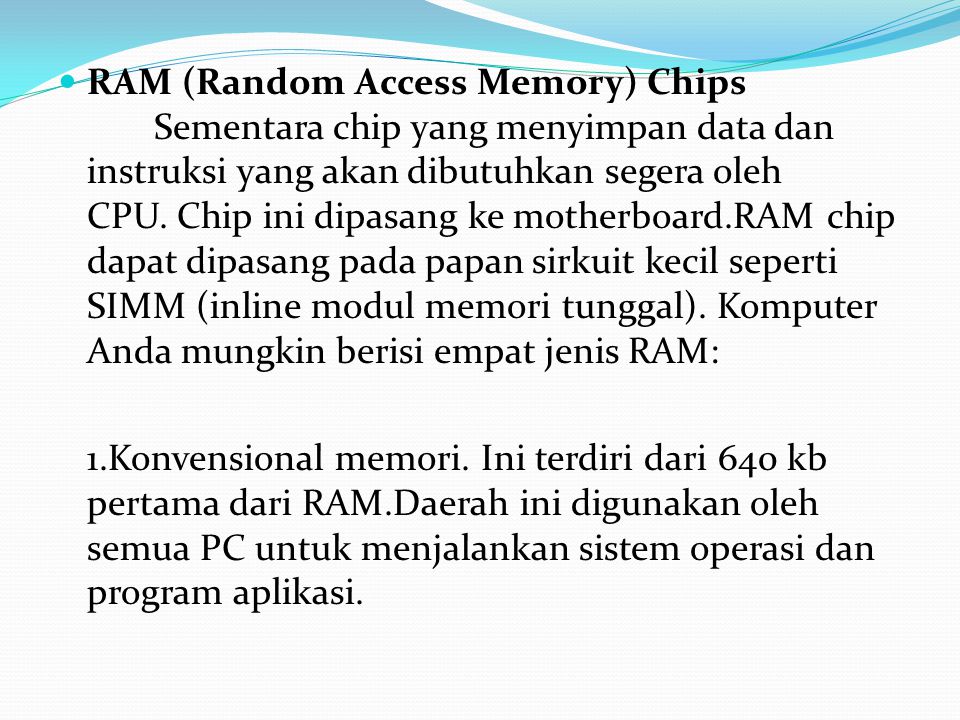 RAM (Random Access Memory) Chips