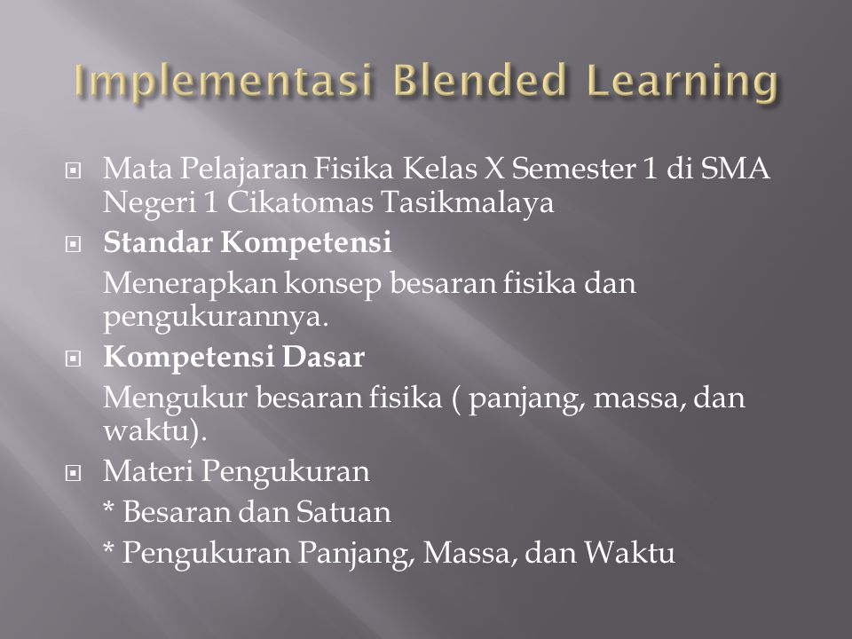 Implementasi Blended Learning