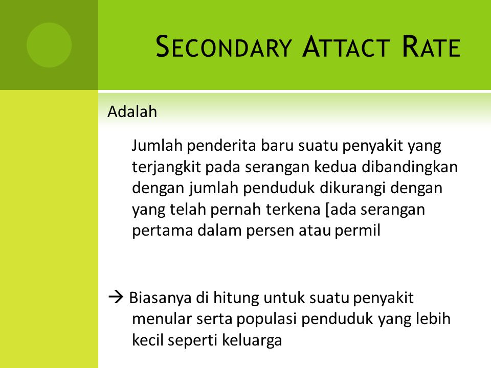Secondary Attact Rate