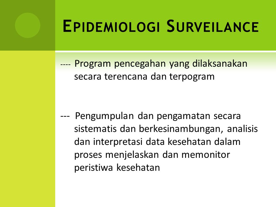 Epidemiologi Surveilance