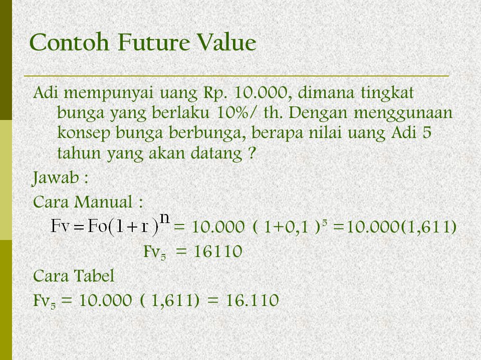 Contoh Future Value