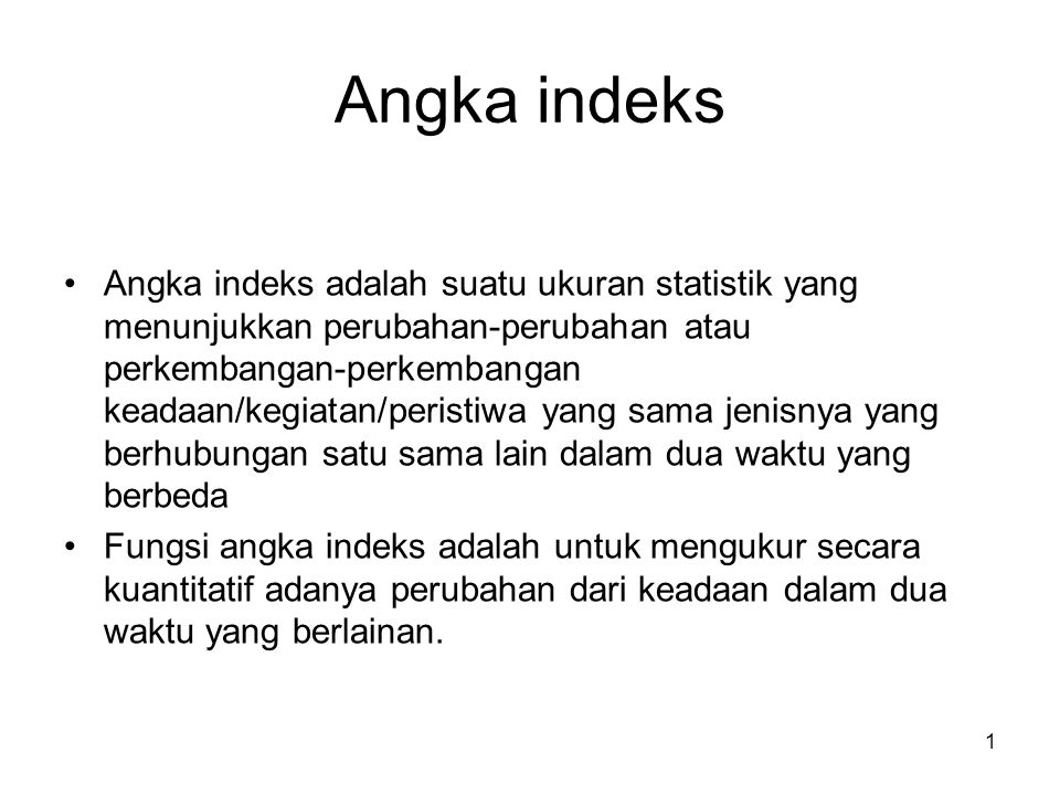 Angka indeks