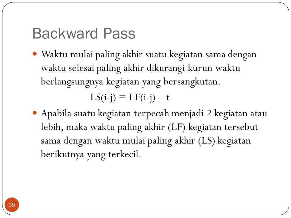 Backward Pass