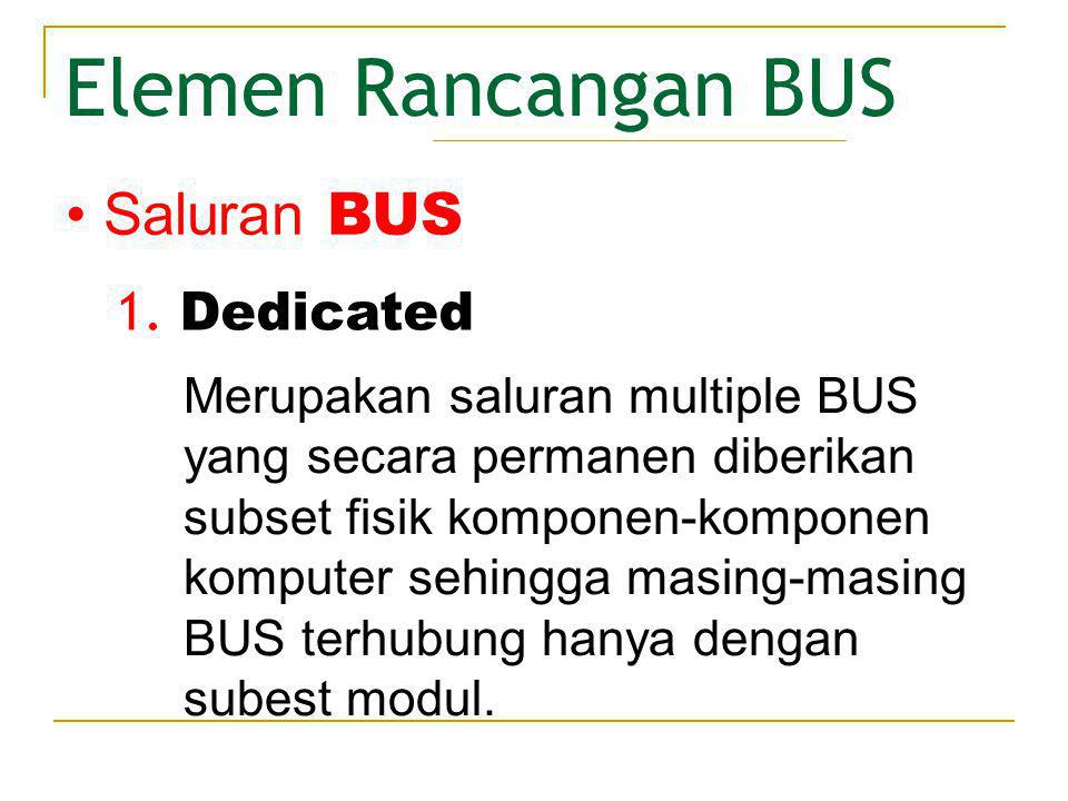 Elemen Rancangan BUS Saluran BUS 1. Dedicated