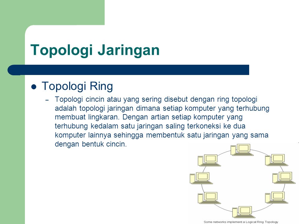 Topologi Jaringan Topologi Ring