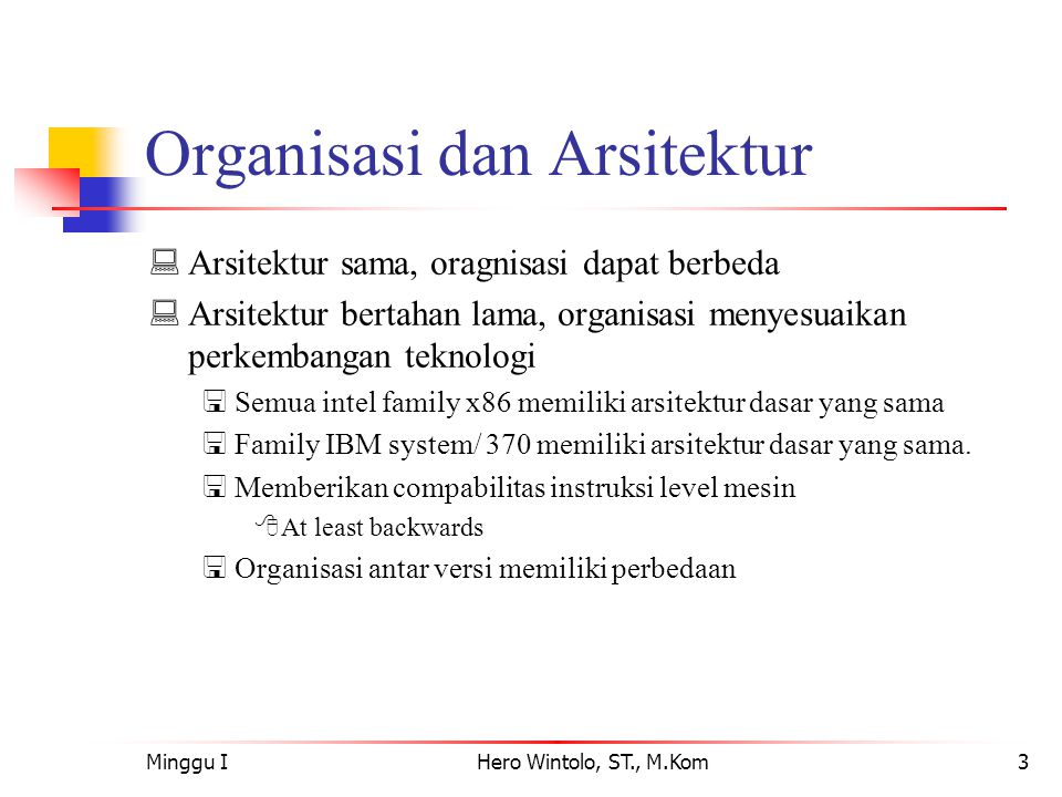 Organisasi dan Arsitektur