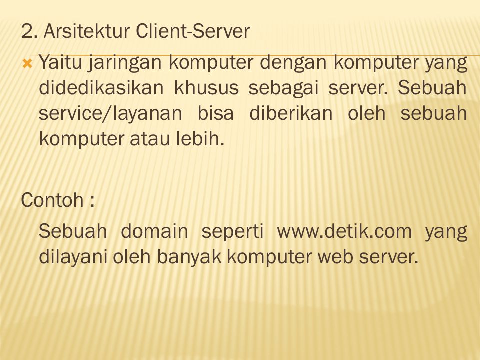 2. Arsitektur Client-Server