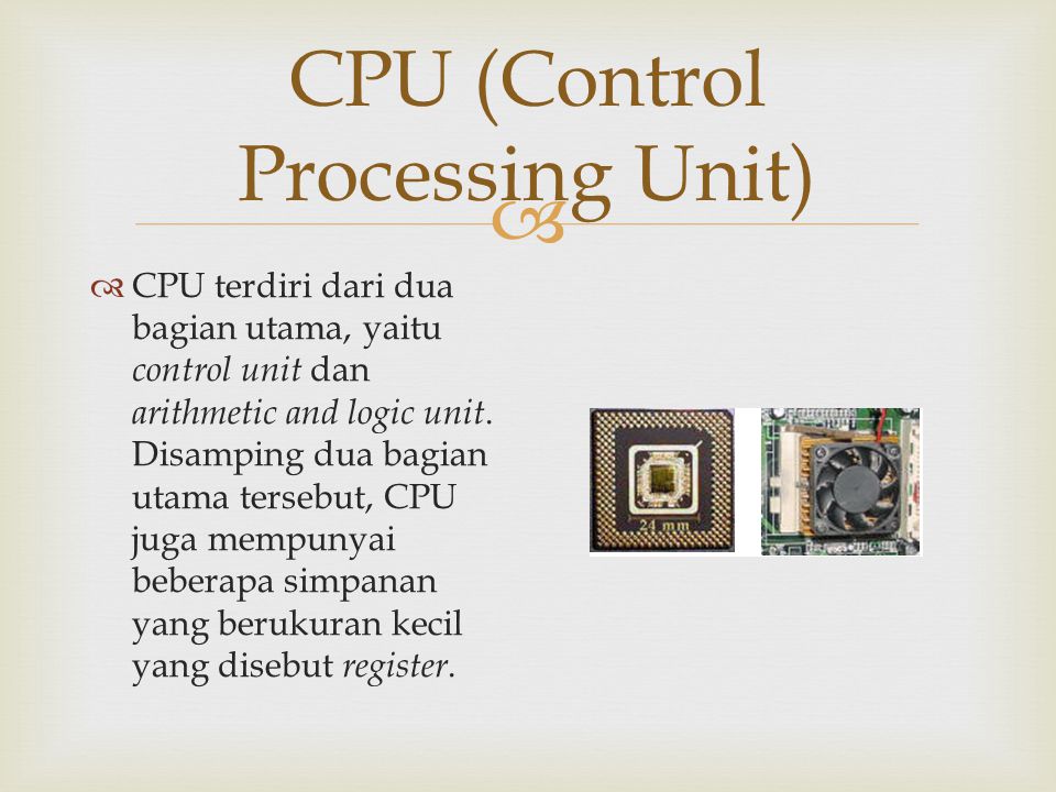 CPU (Control Processing Unit)