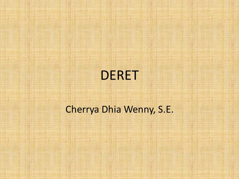 DERET Cherrya Dhia Wenny, S.E.